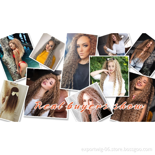 Long Water Wave Crochet Hair 30Inch Soft Synthetic Braiding Hair Goddess Braids Hair Afro Kinky Ombre Blonde Curly Extensions